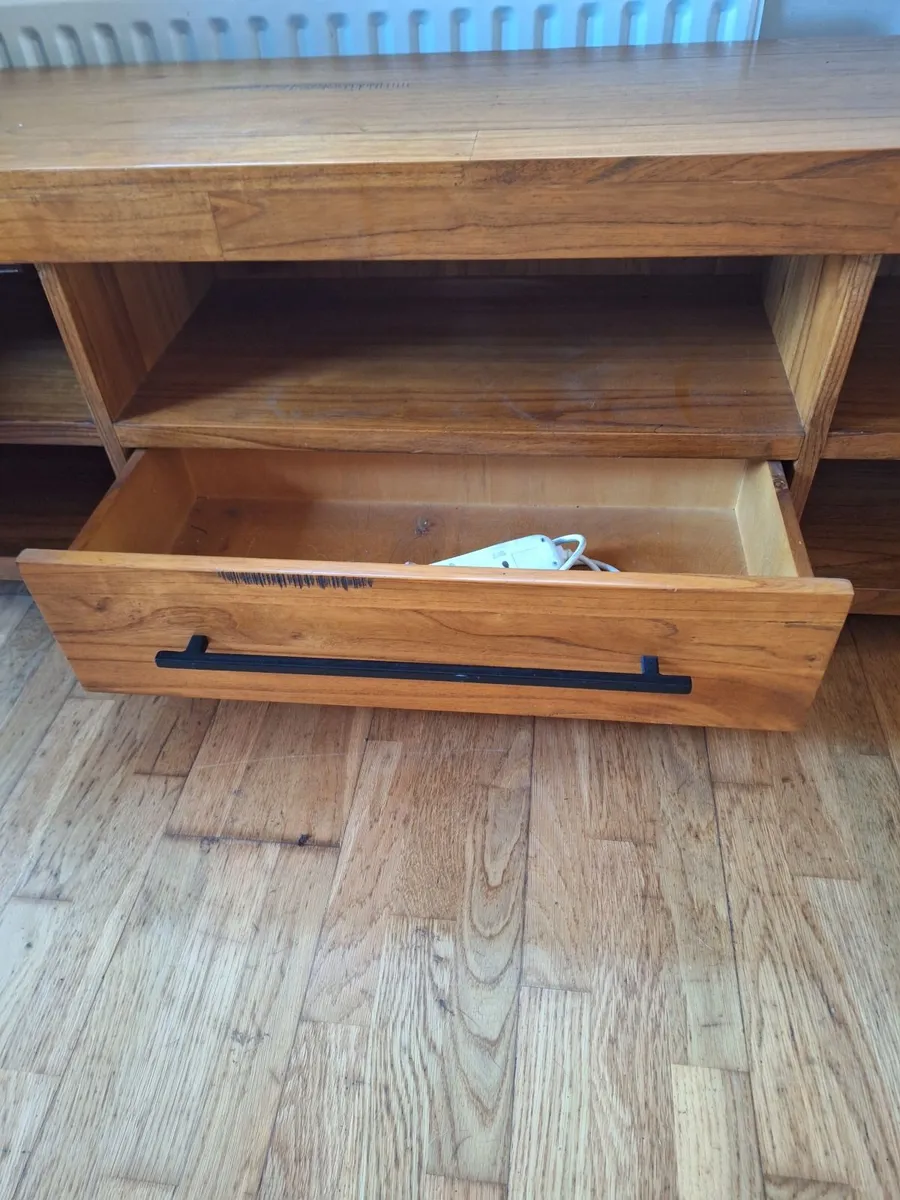 Cupboard and TV stand combo hardwood - Image 3