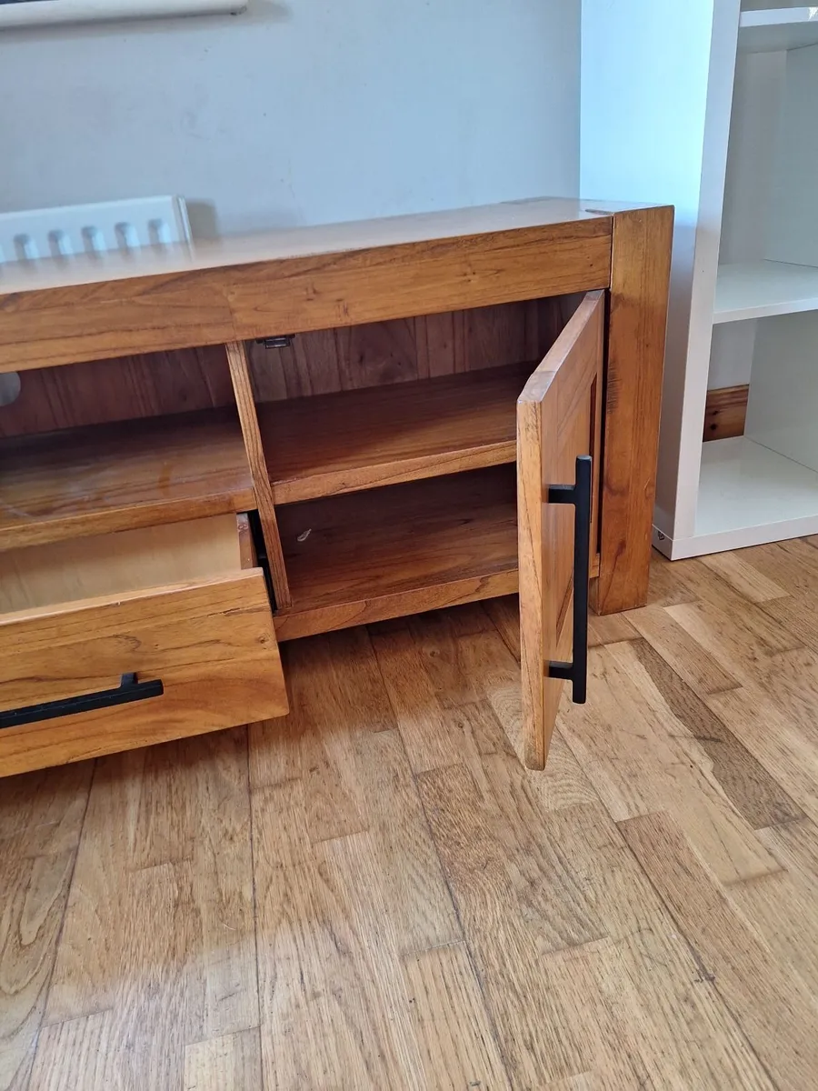 Cupboard and TV stand combo hardwood - Image 4