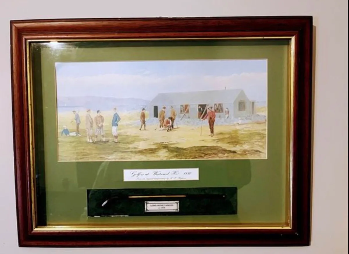 Vintage golfing scene - hand made - Image 2