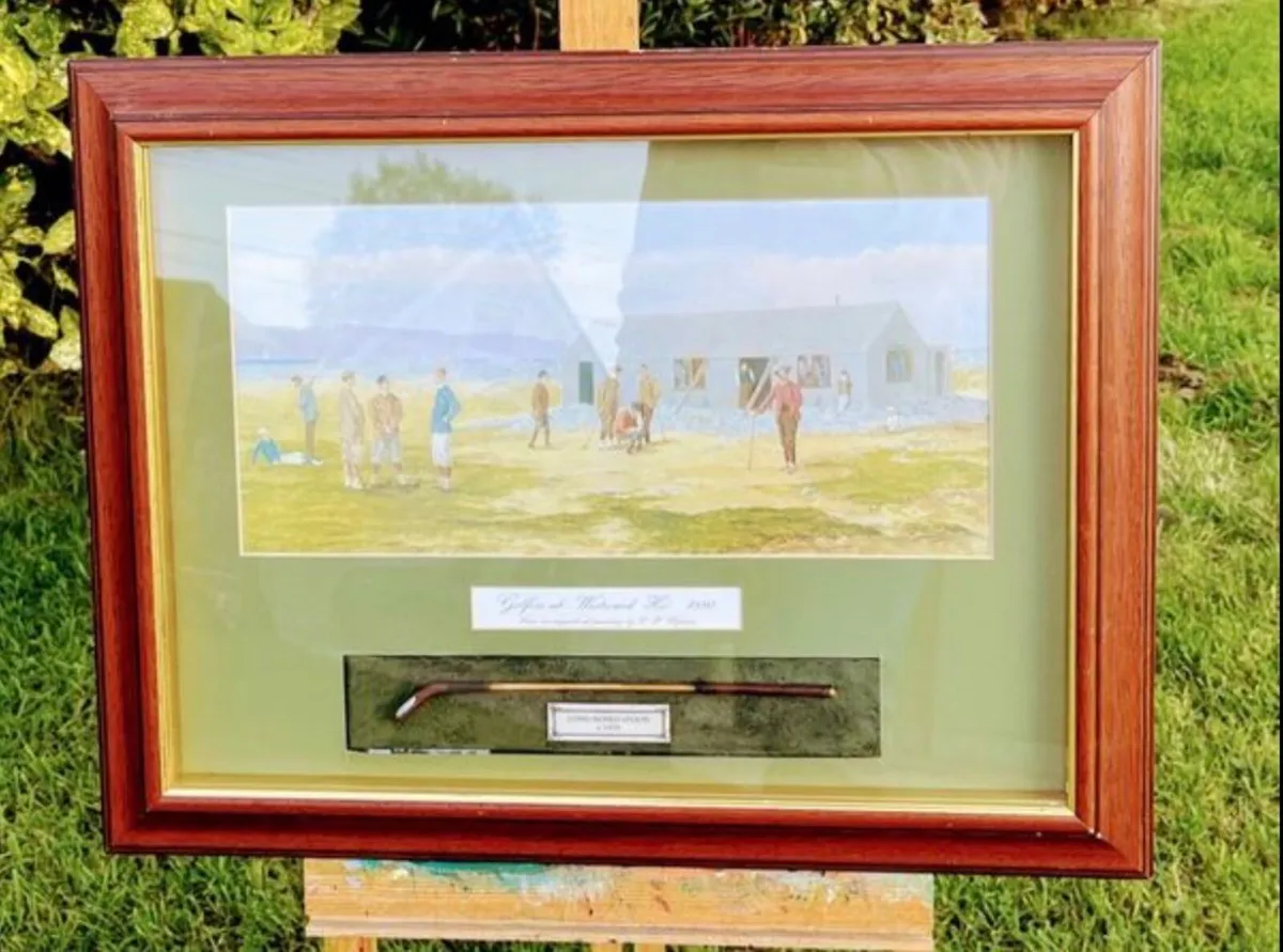 Vintage golfing scene - hand made - Image 3