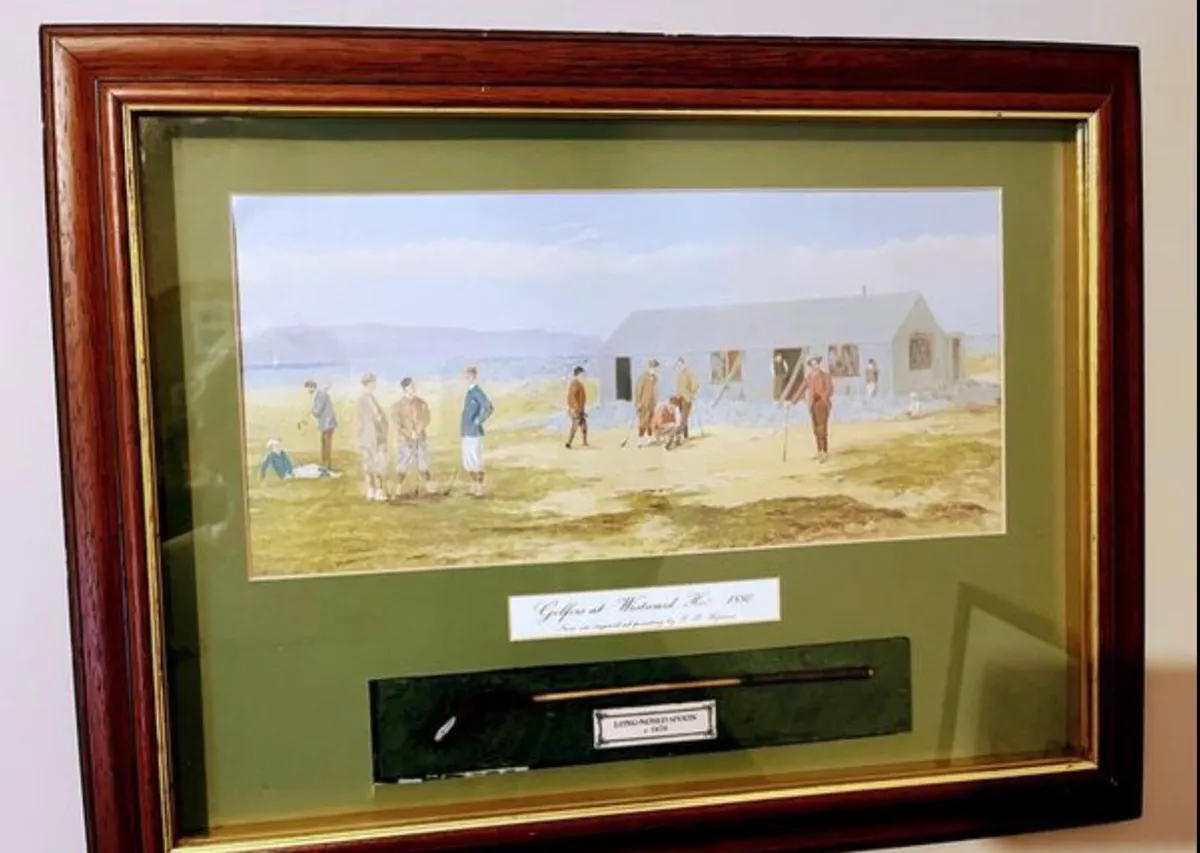 Vintage golfing scene - hand made - Image 4