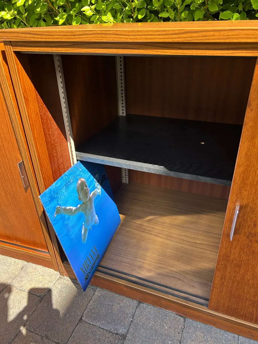 Mid century teak media cabinets x 2 - Image 4