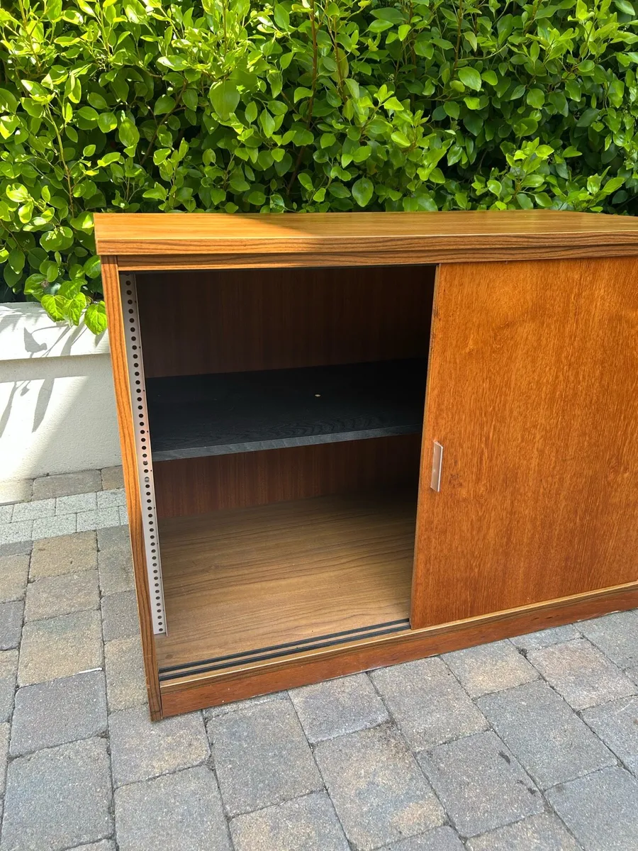 Mid century teak media cabinets x 2 - Image 2