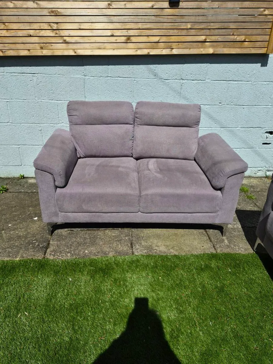 Grey 3 and 2 piece sofa suite - Image 2