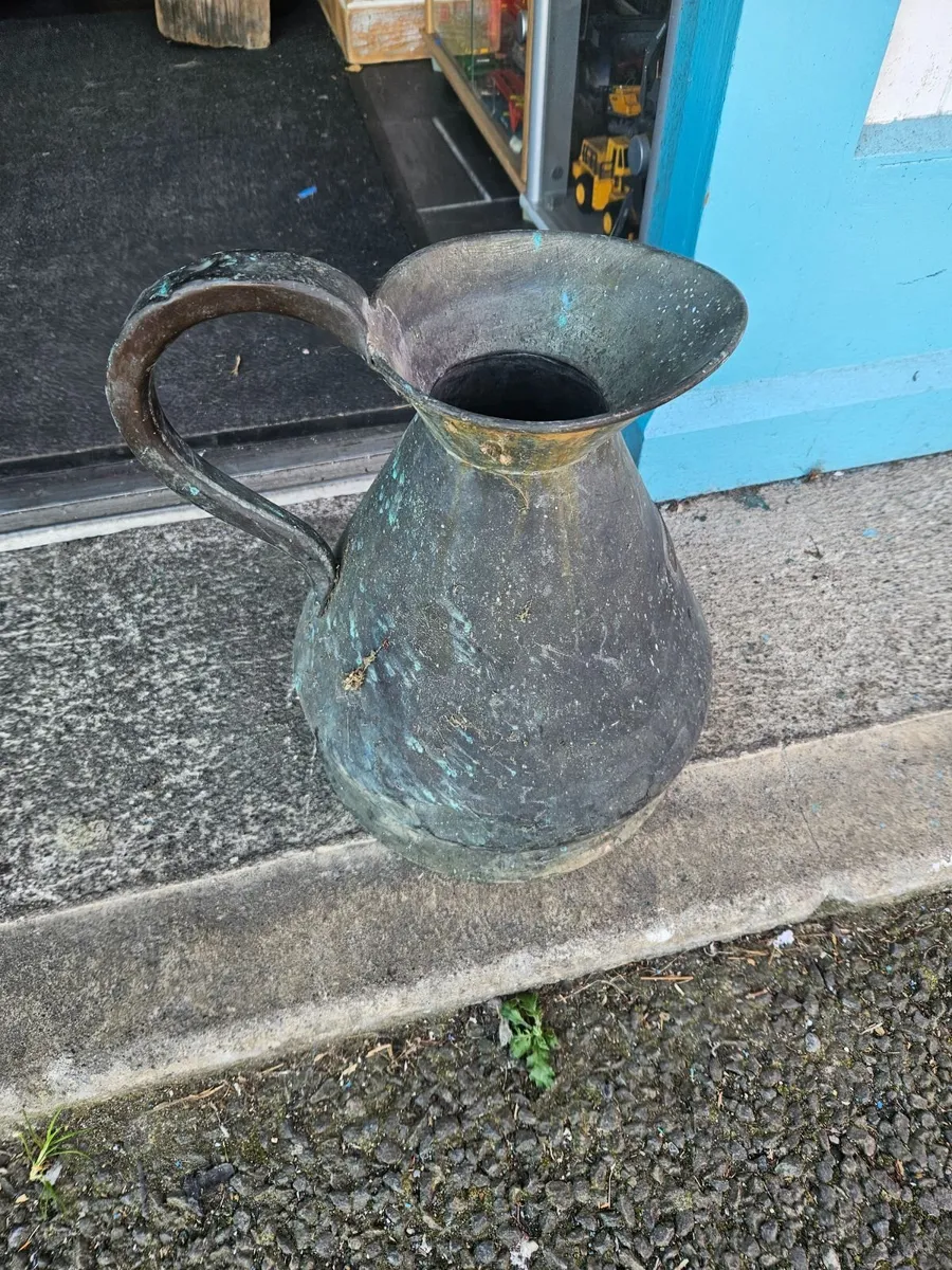 Vintage Antique Copper Jug - Image 2