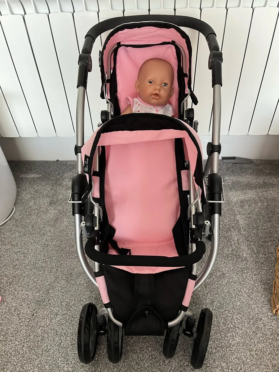 Silver Cross Twin Wave Baby Doll Double Stroller - Image 2