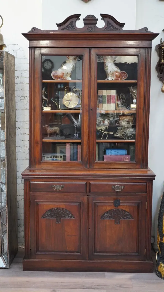 Victorian Mahogany Bookcase - Image 2