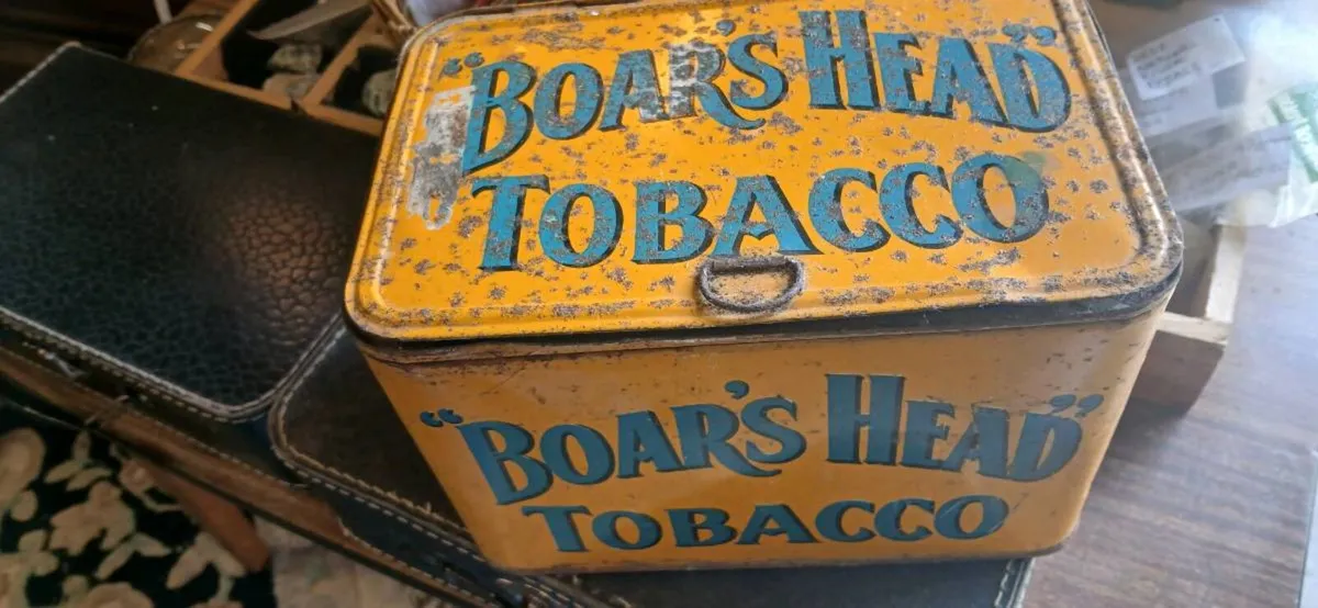 Vintage Boars  Head tobacco tin - Image 1