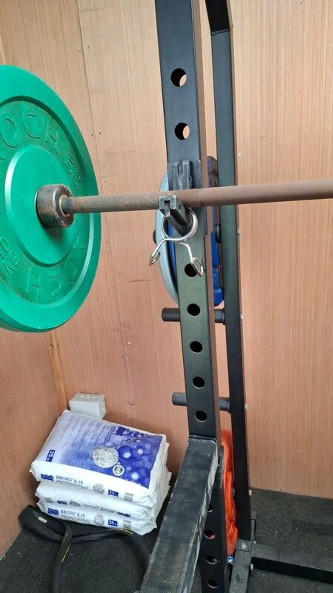 Rack, Weights and Barbell - Image 1