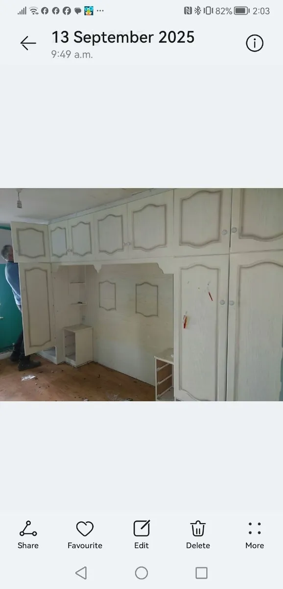 Built in White Oak Bedroom Unit
