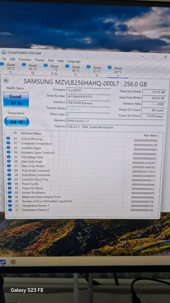 Samsung PM981 256GB NVMe SSD M.2 2280 - Image 2