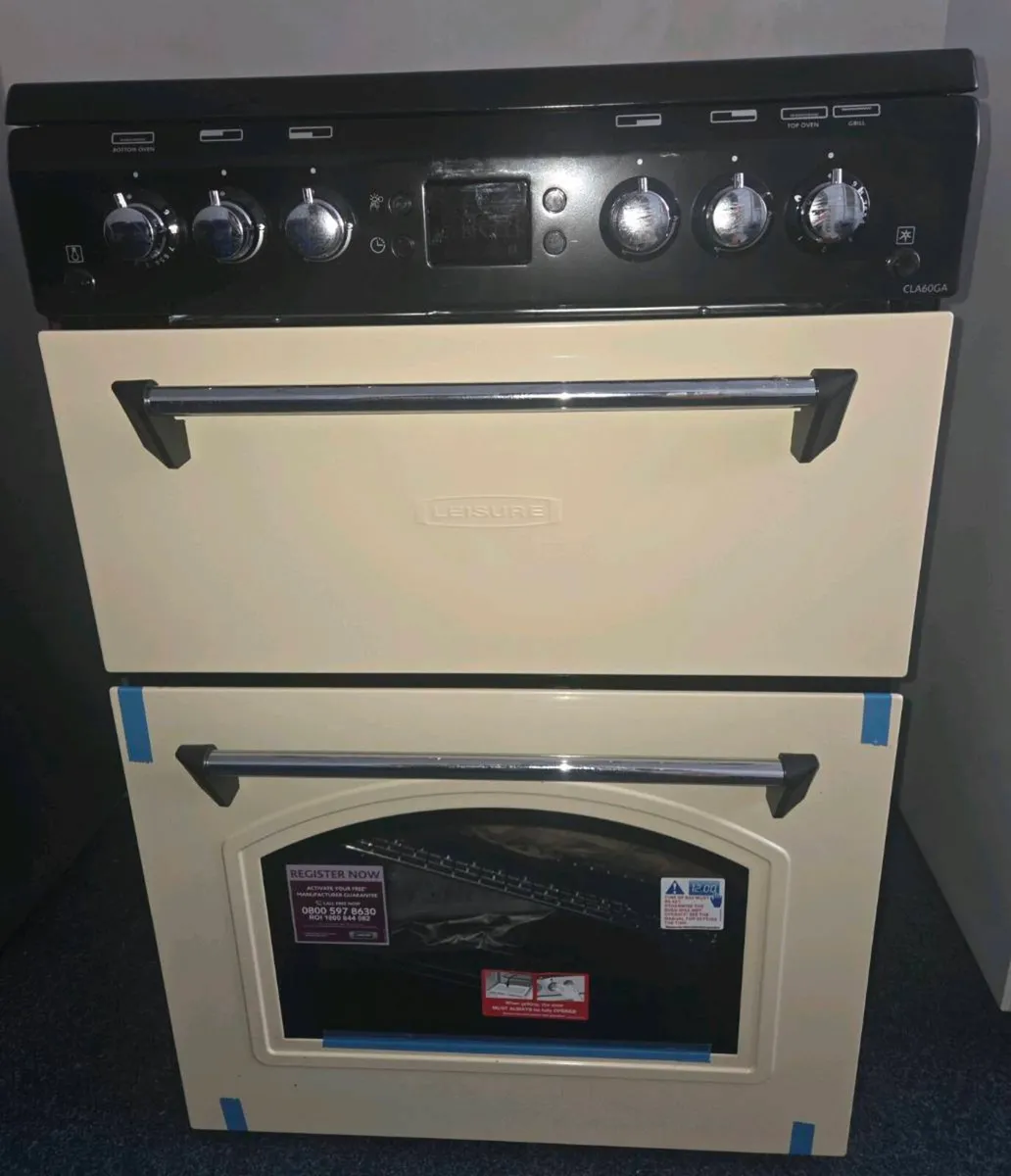 Leisure 60cm Gas Cooker Cream and Black - Image 1