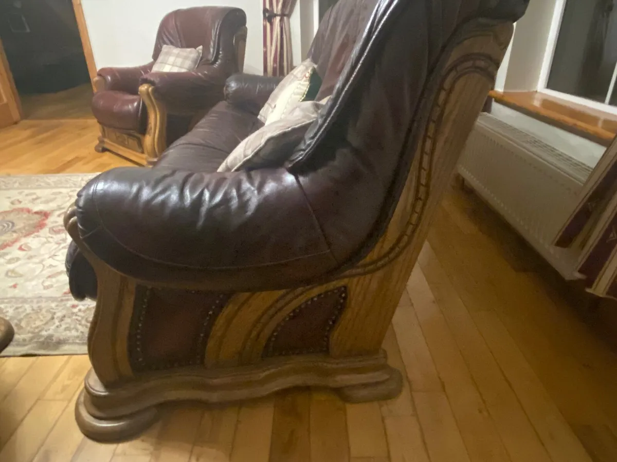 Genuine Leather suite funiture. - Image 2