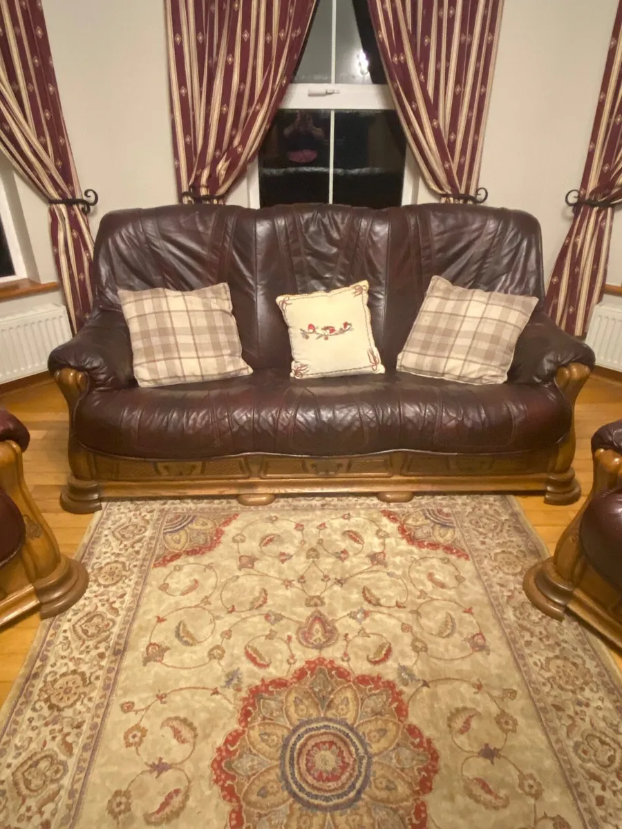 Genuine Leather suite funiture. - Image 1