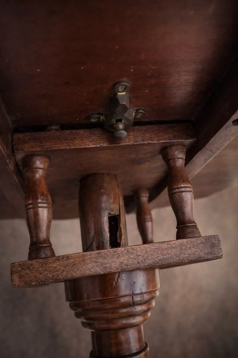 Antique Mahogany Tilt Top Tripod Table Ball & Claw Feet - Image 2