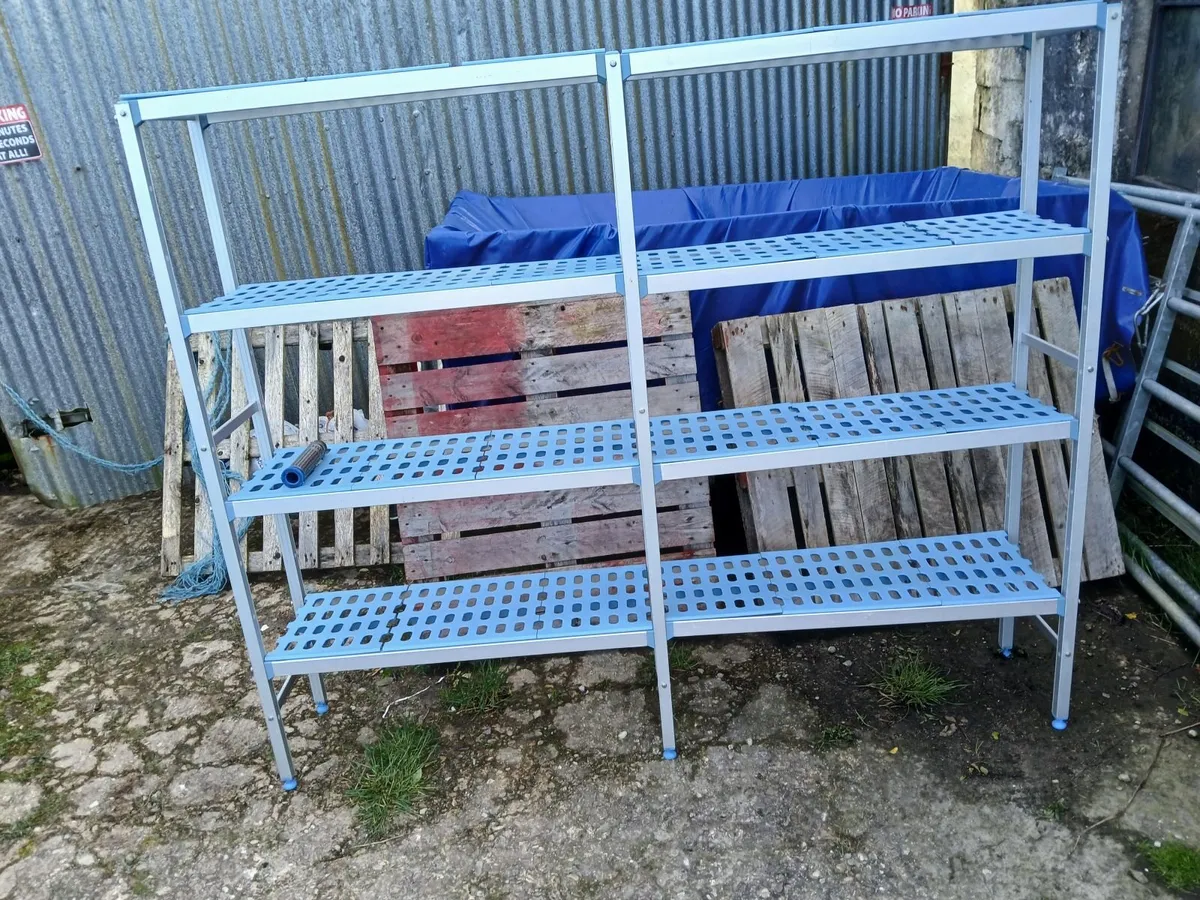 Staneless steel  storage shelf racking  delivered - Image 1