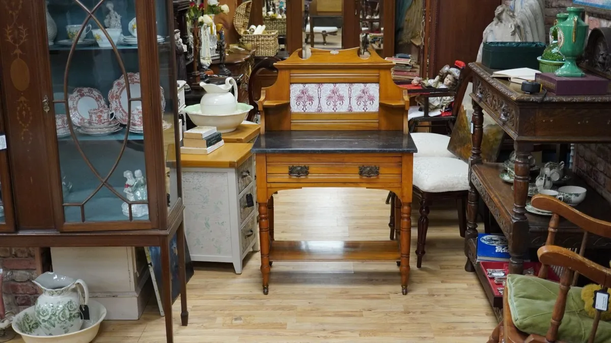 Victorian Marble Top Washstand - Image 1