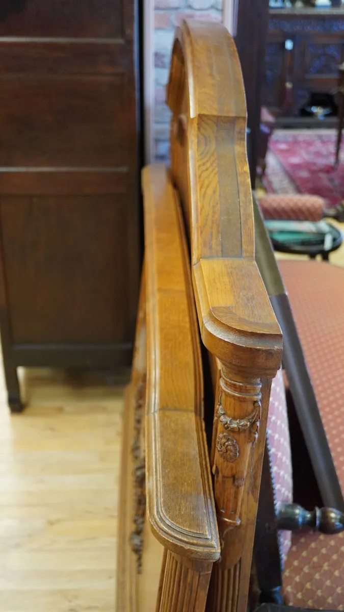 Antique French Oak Double Bed - Image 4
