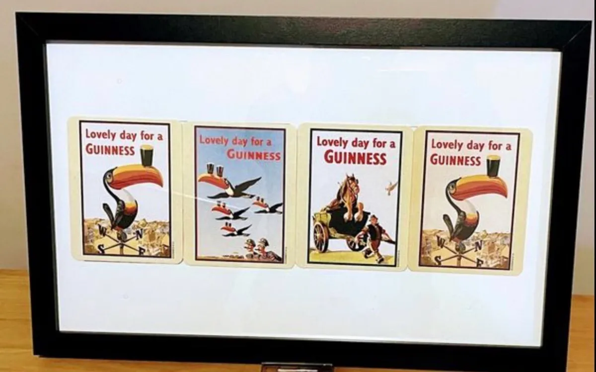 Guinness collection framed bar mats