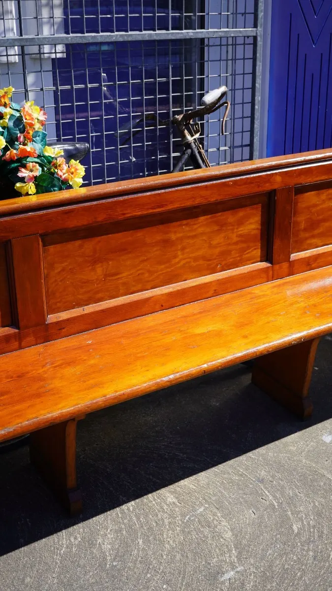 Victorian Church Pew / Chapel Bench - Image 4