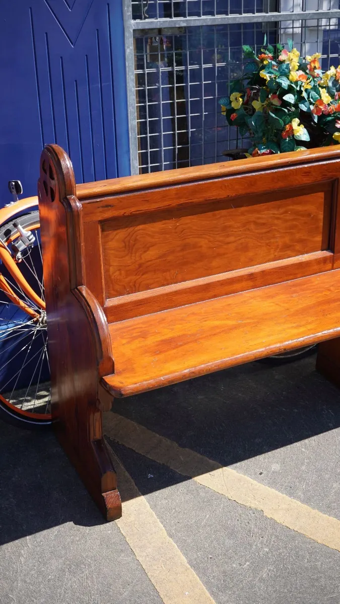 Victorian Church Pew / Chapel Bench - Image 3