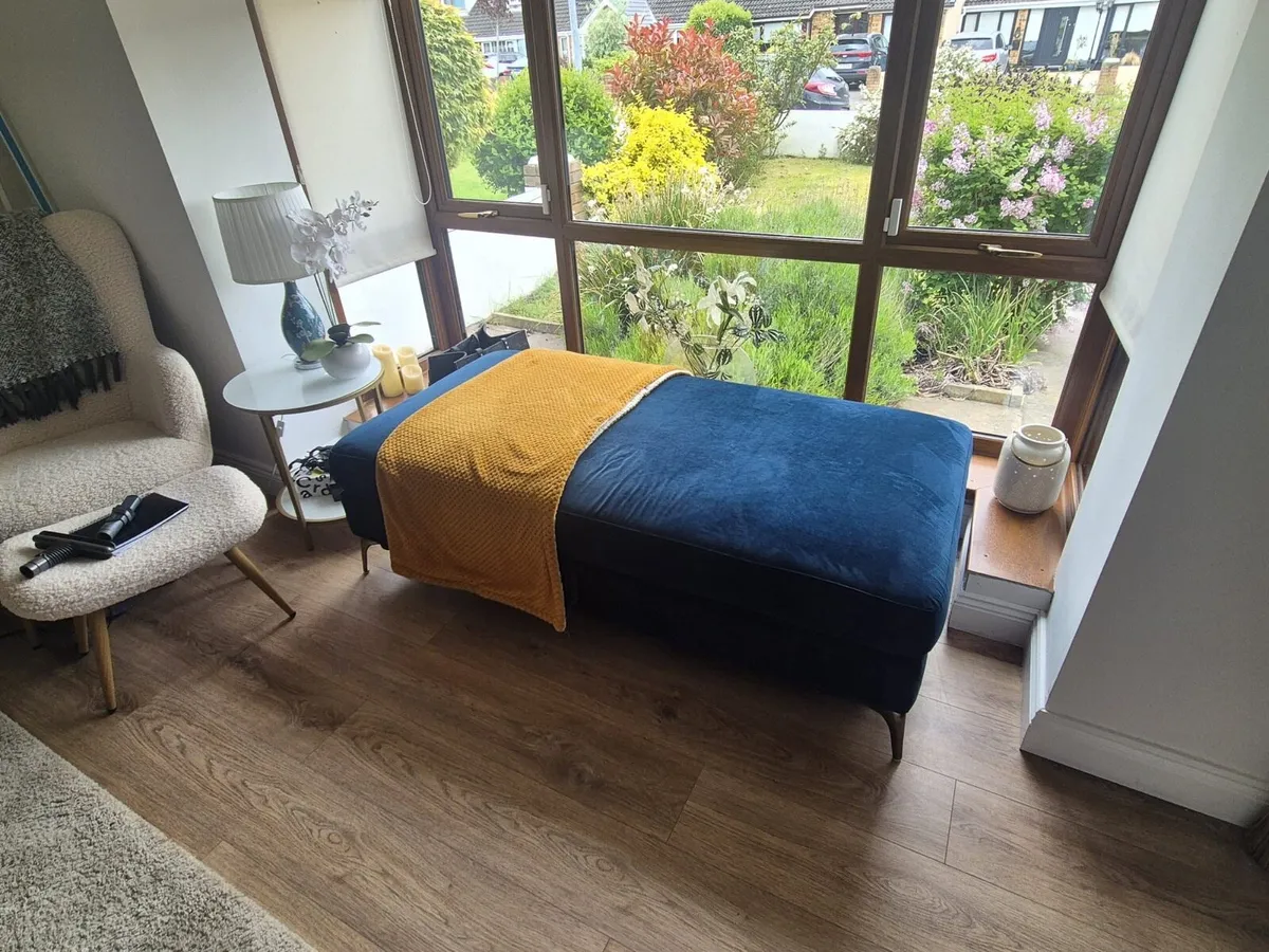 Large L Shaped Sofa & Ottoman - Image 3