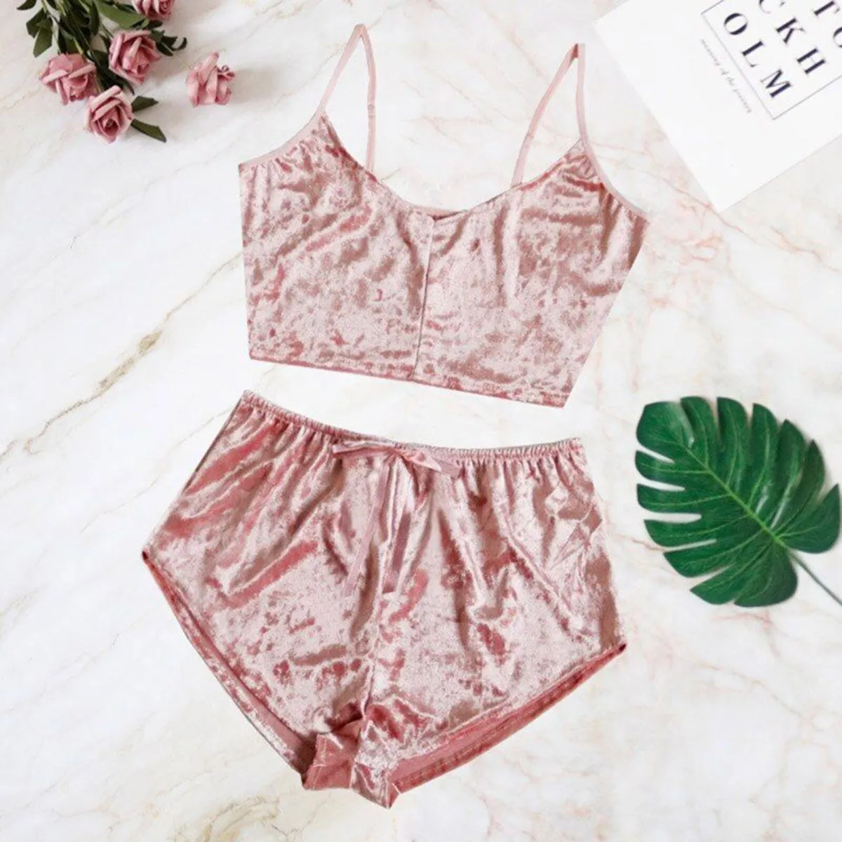 Velor pajamas short shorts - Image 4