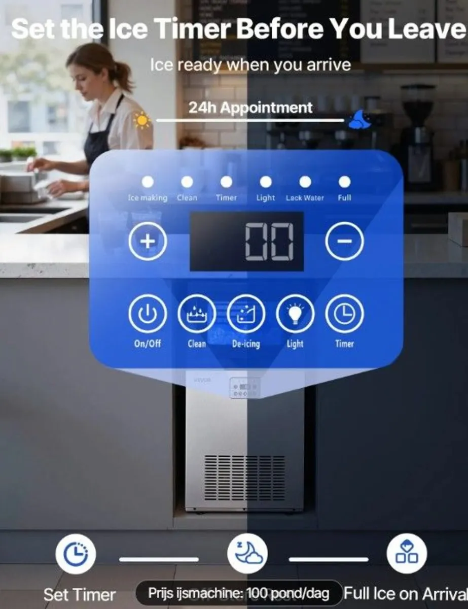 Commercial Ice Machine 45 kg (100 lb) Per Day Ice - Image 2