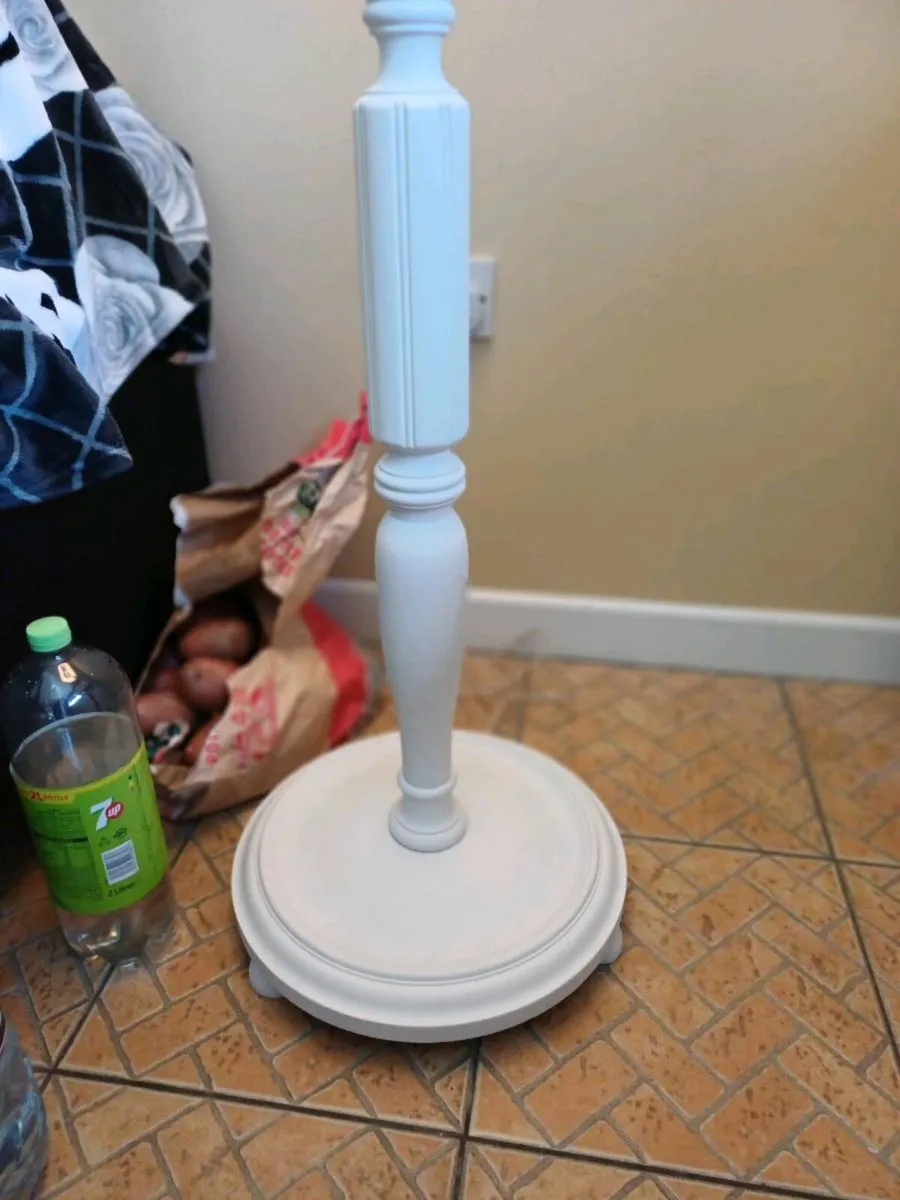 Large Vintage Wooden Floor Lamp - Image 2