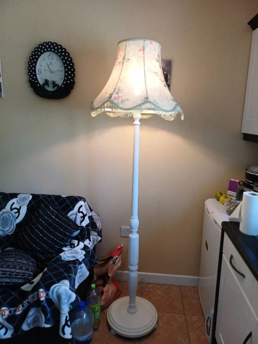 Large Vintage Wooden Floor Lamp - Image 4