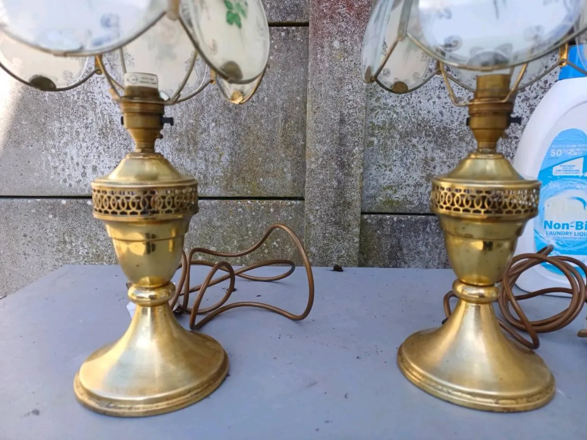 Vintage Brass Table Lamps - Image 3