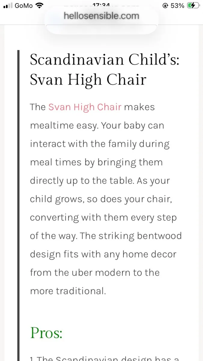 Svan of Sweden baby high chair - Image 2