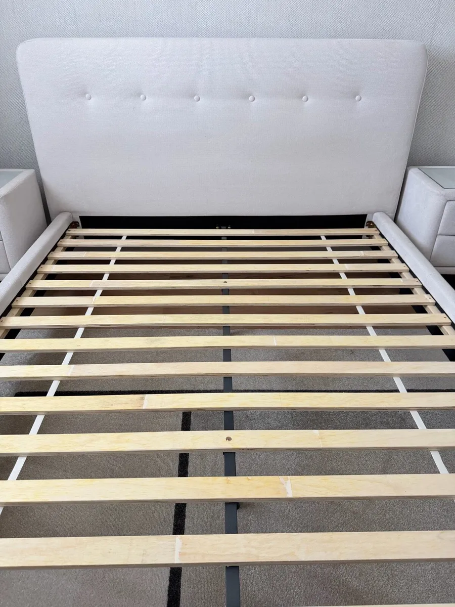 King Size Bed Frame + 2 Matching Bedside Tables - Image 2