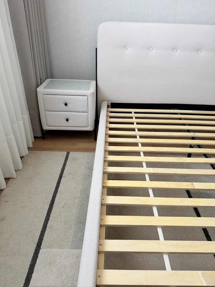 King Size Bed Frame + 2 Matching Bedside Tables - Image 3