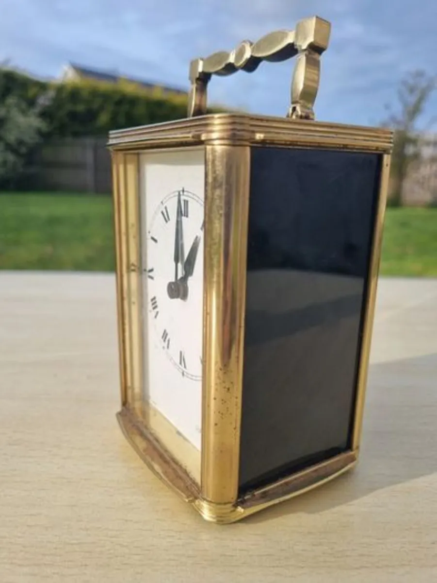 Brass carriage mantel clock by Seth Thomas - Image 2