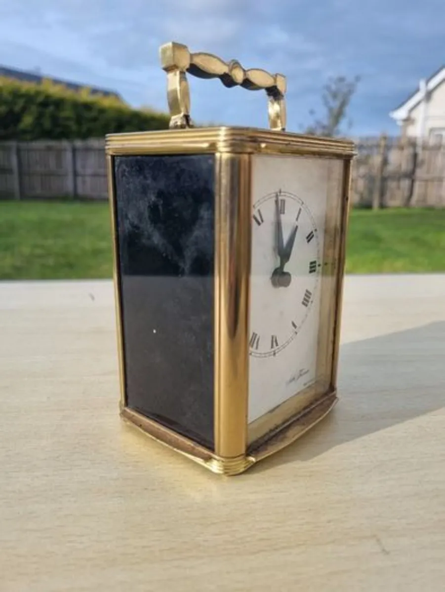 Brass carriage mantel clock by Seth Thomas - Image 3