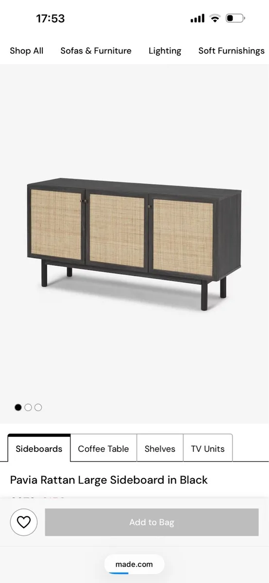 Next Pavia Rattan Sideboard - Brand New in Box - Image 1