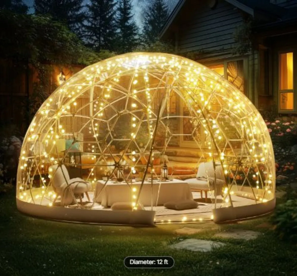 365.8 cm Dome Bubble Tent Outdoor House Camping - Image 1