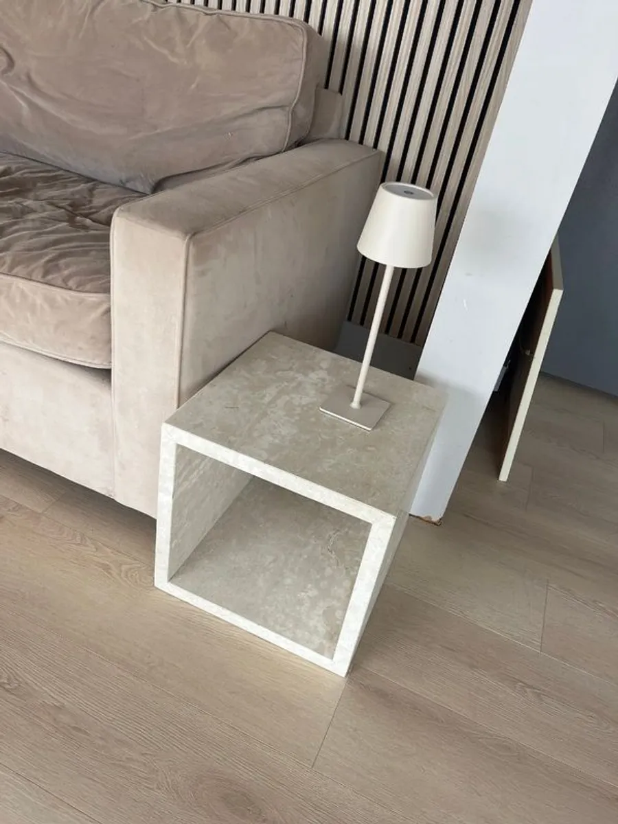 Travertine Coffee Table plus 2 Side Tables - Image 1
