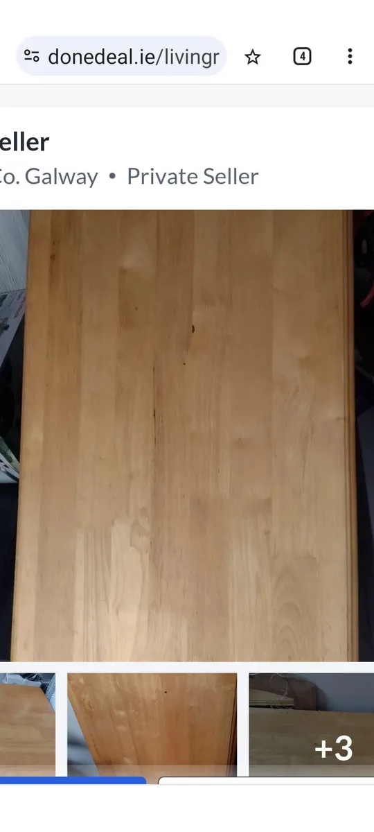 Very heavy solid Oak coffee table or table top - Image 2