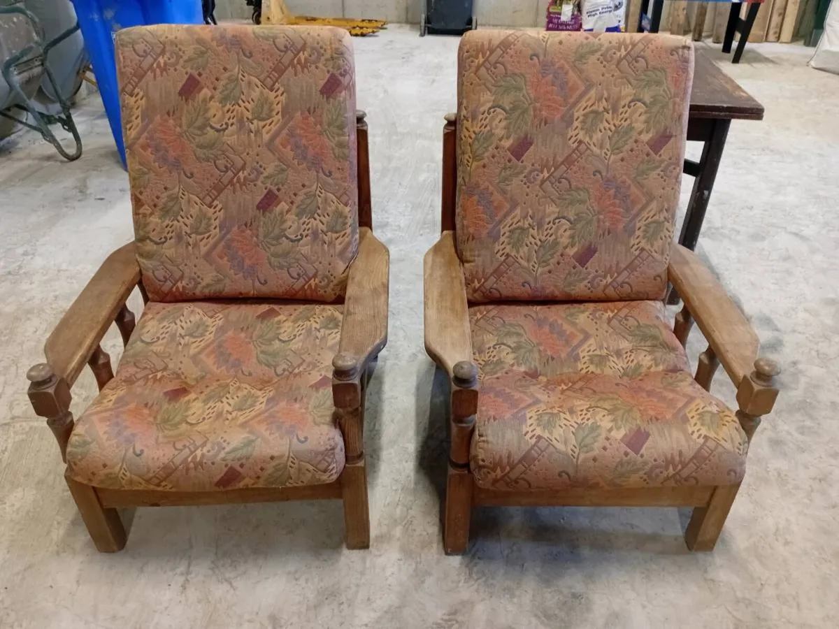 Two solid Armchairs - Image 1