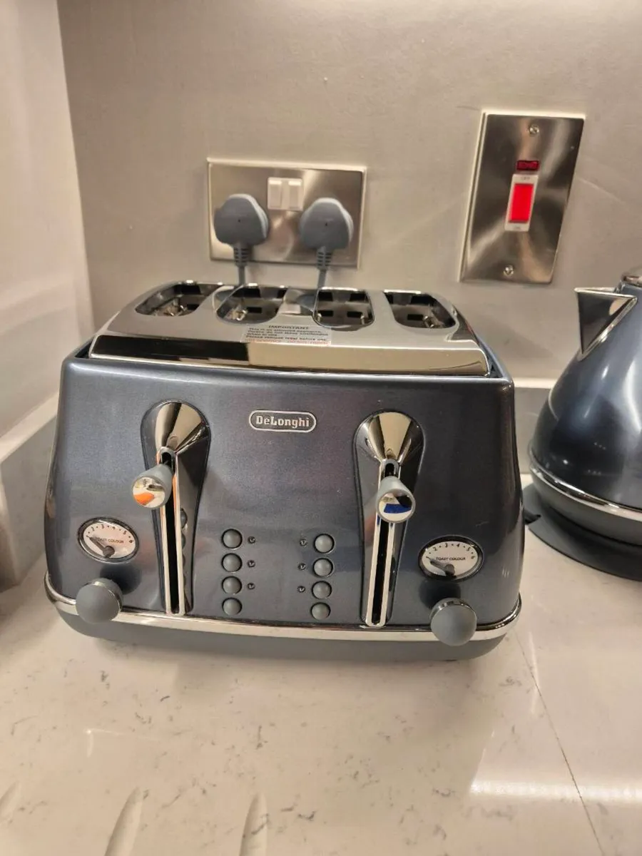 DE'LONGHI Icona Metallics Blue Kettle & Toaster Se - Image 2