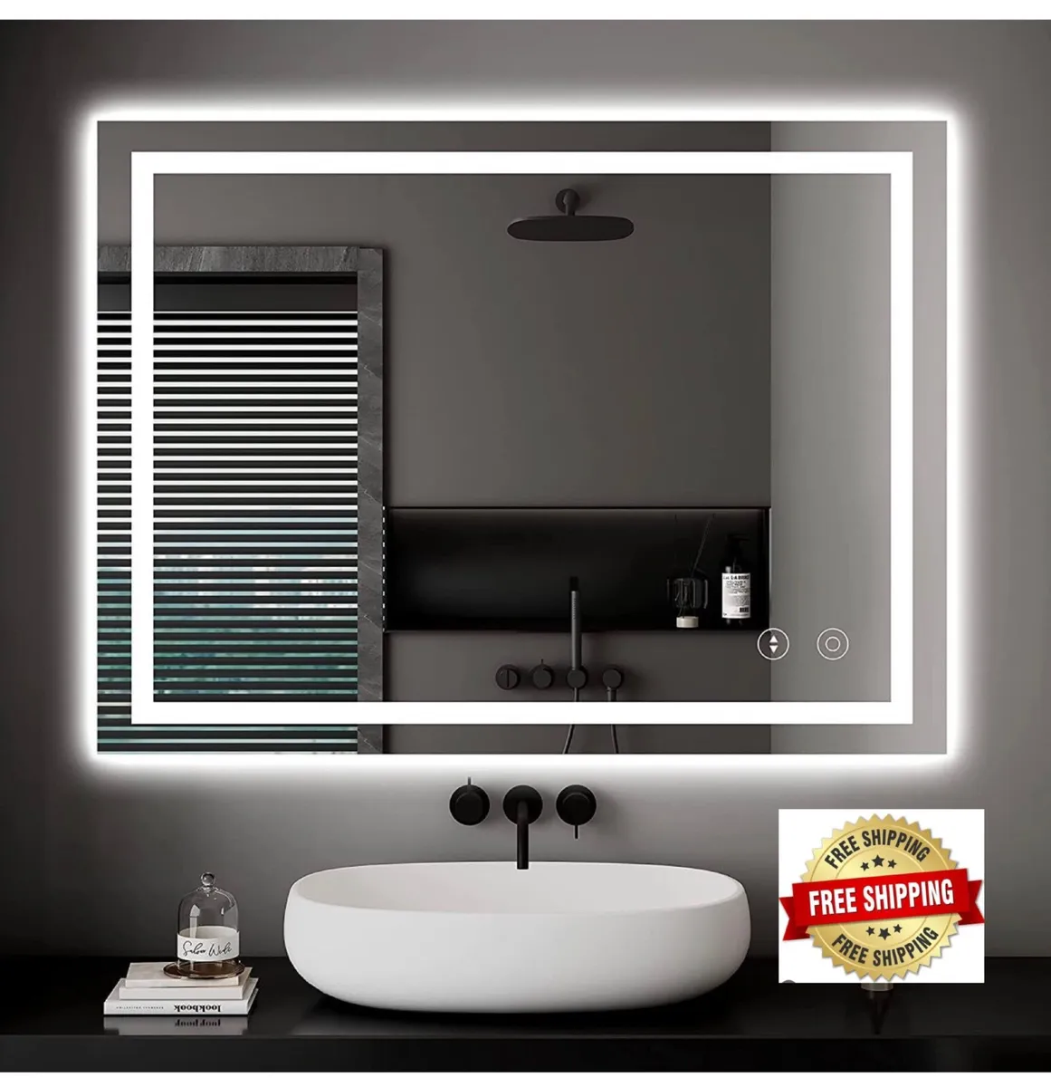 Bathroom Mirror with LED Lights, 500 * 700 MM Illu - Image 1
