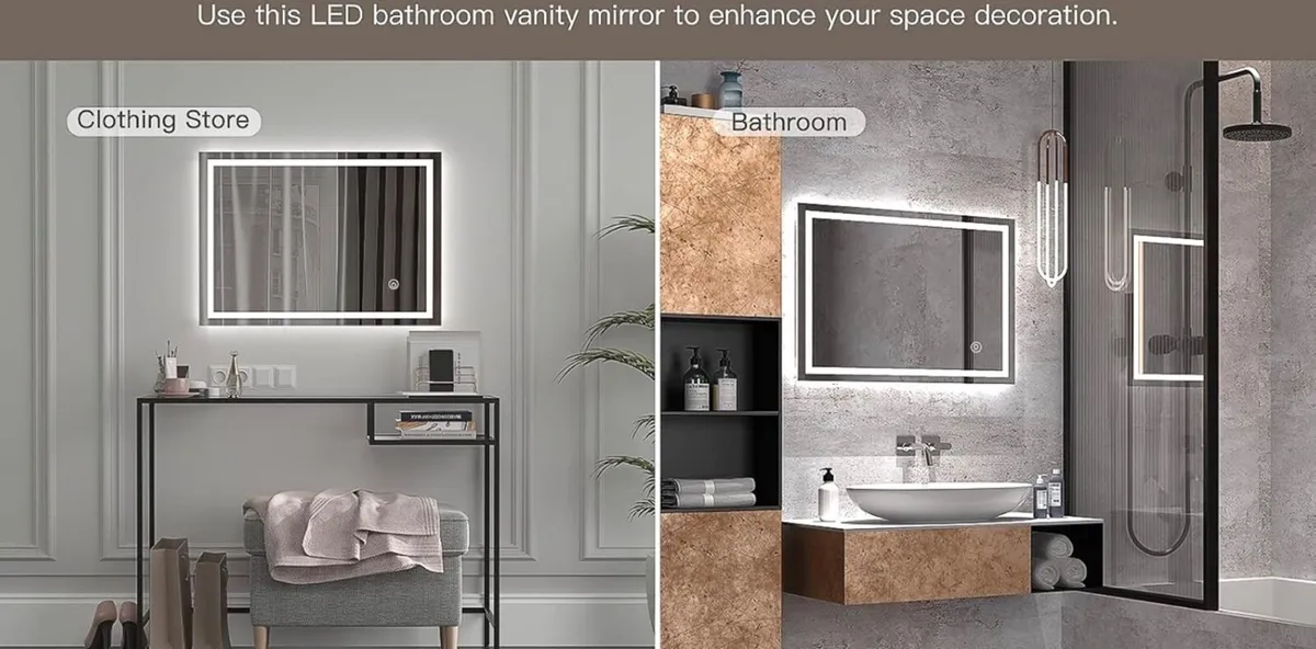 Bathroom Mirror with LED Lights, 500 * 700 MM Illu - Image 4