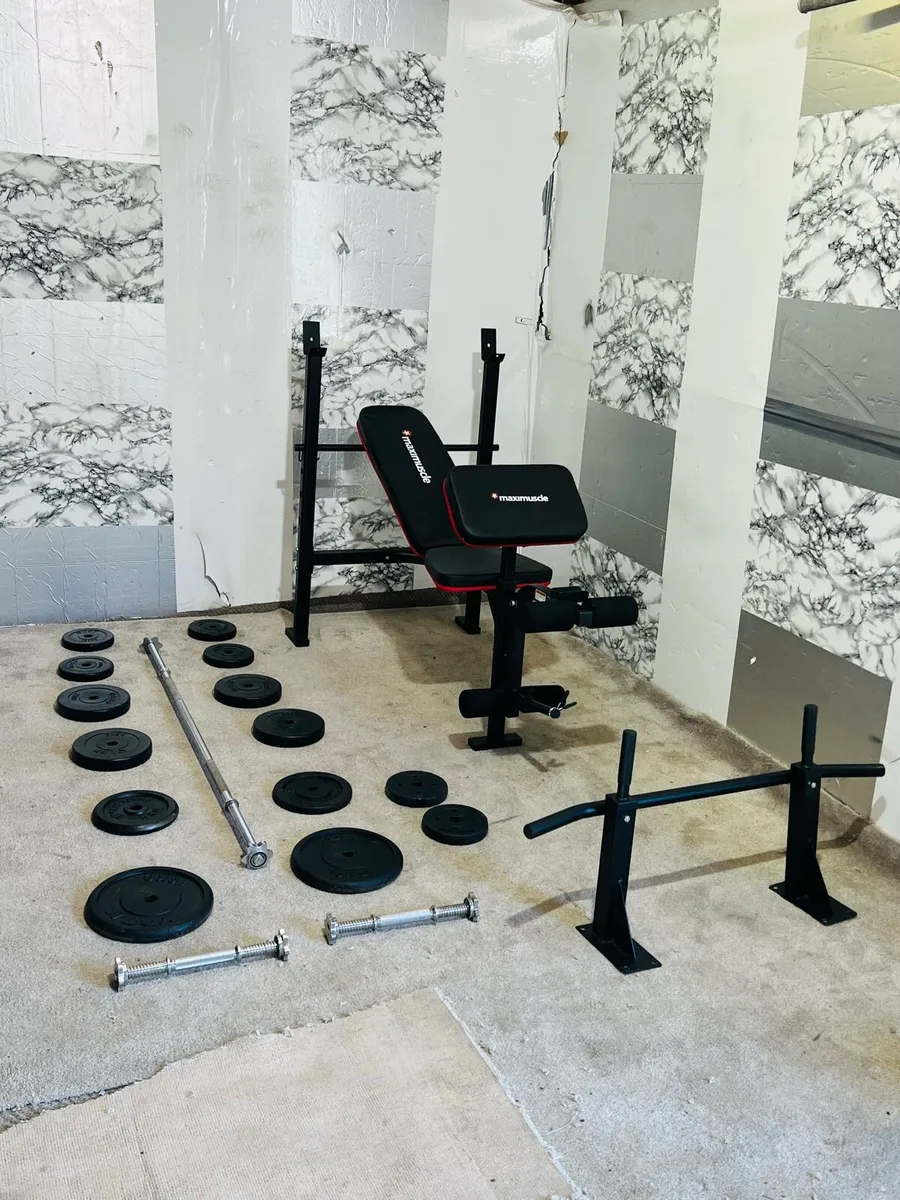Maximucle weight bench weights barbell dumbbells - Image 1