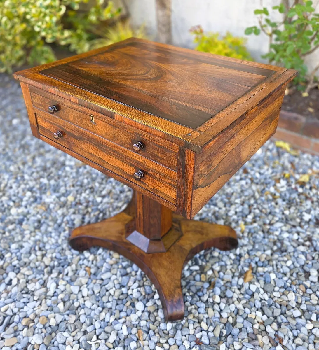Georgian Rosewood Work Table- Circa 1830s - Image 2
