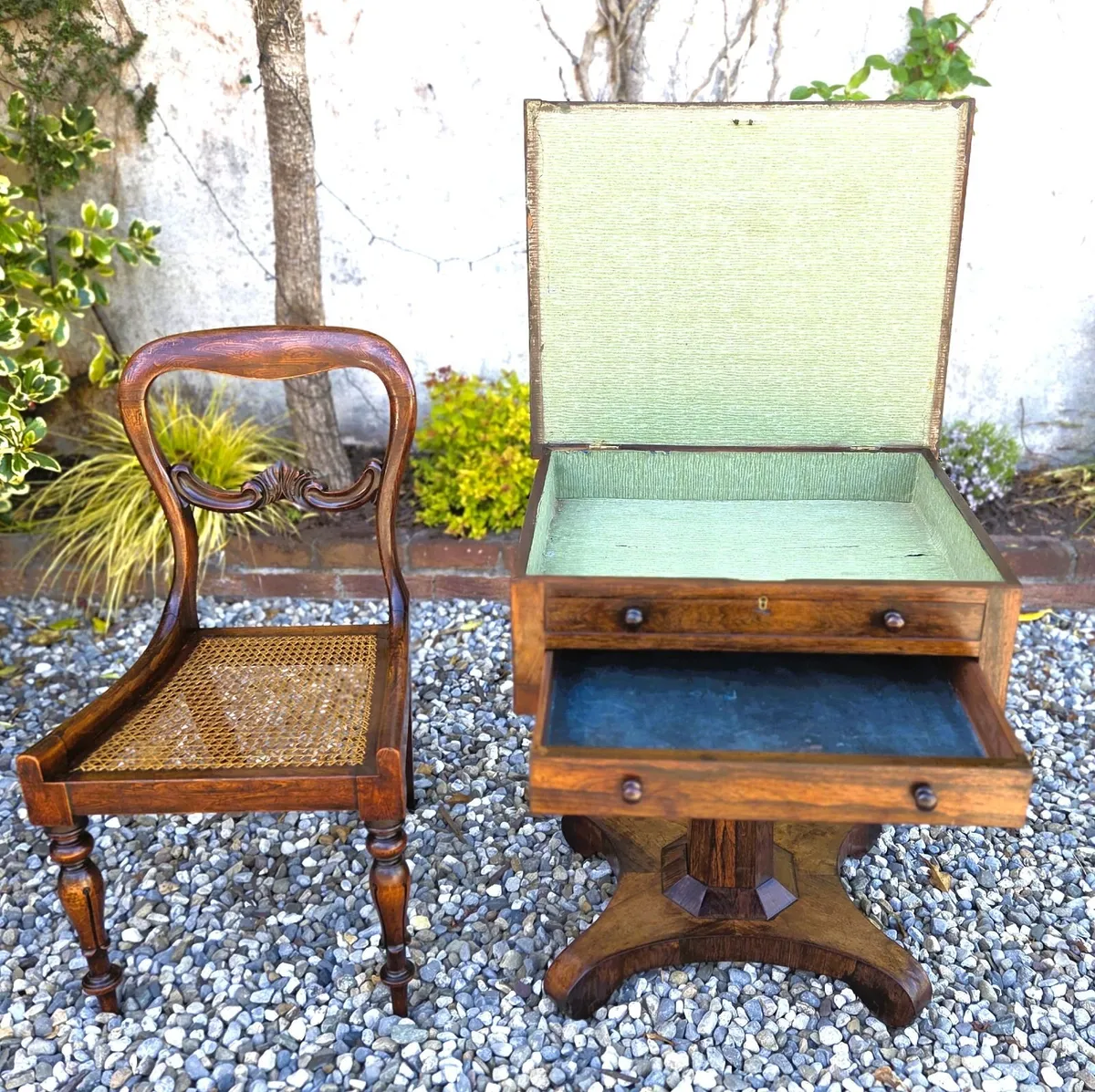Georgian Rosewood Work Table- Circa 1830s - Image 4