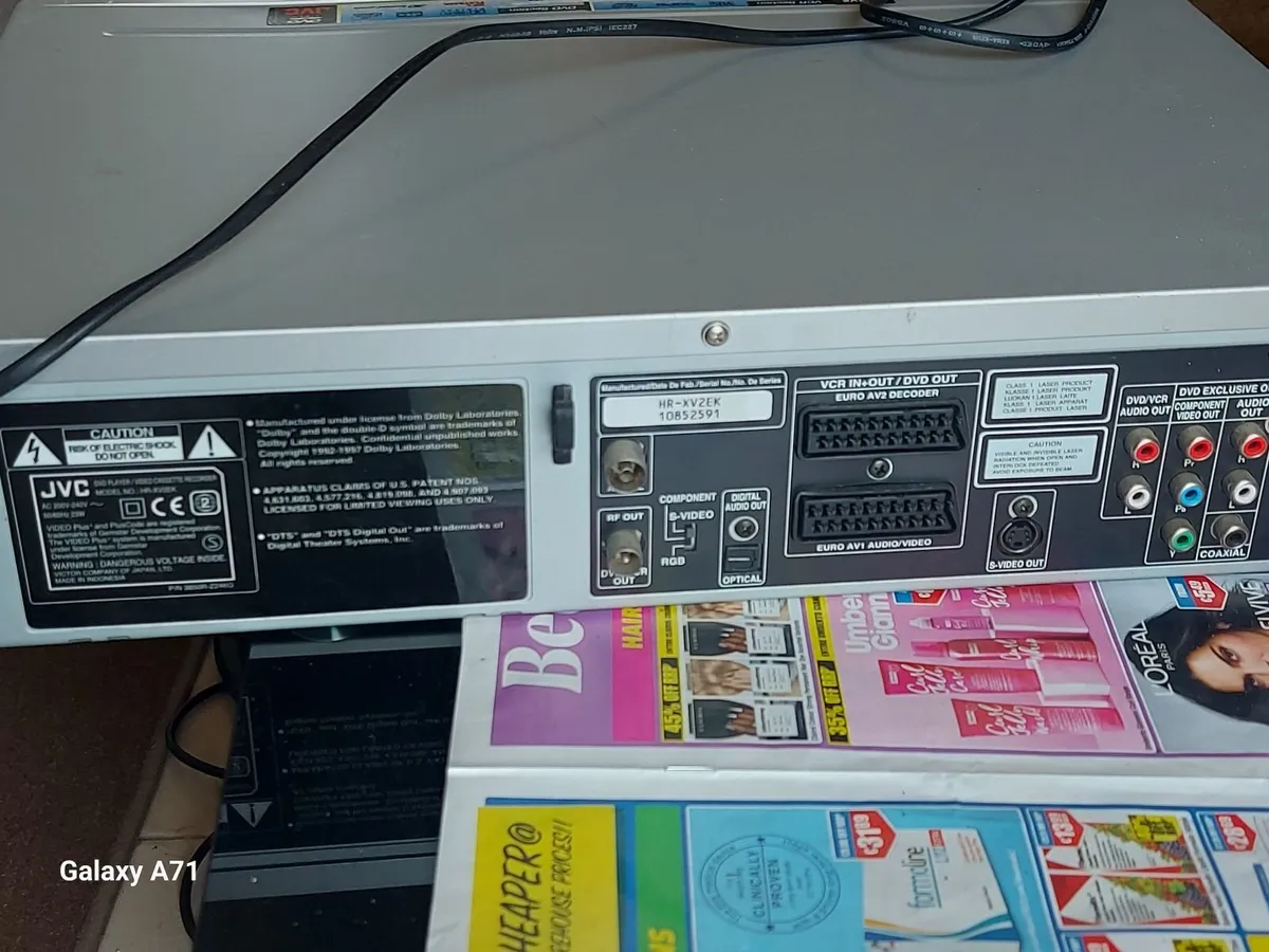 JVC DVD Player - Video Cassette Recorder, HR-XV2EK - Image 4