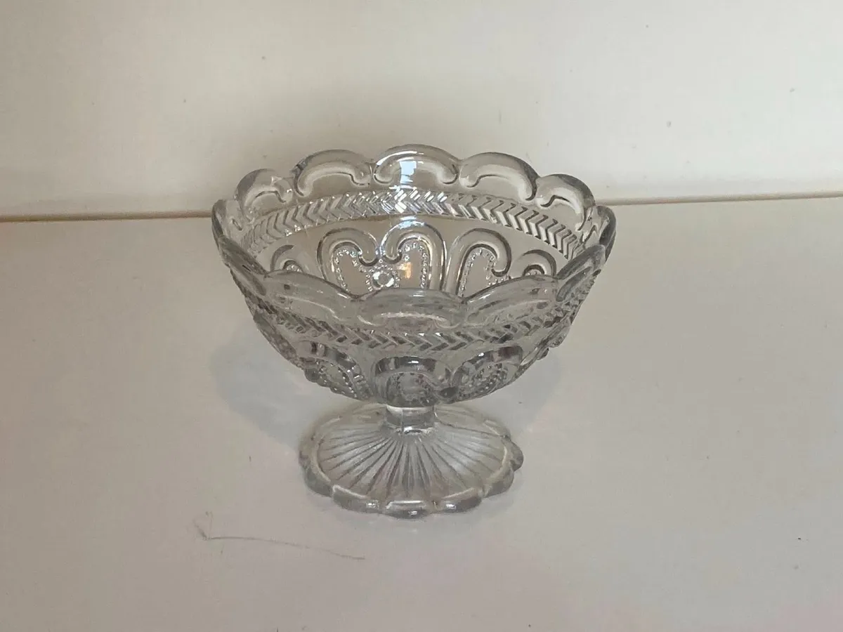Vintage Pressed Glass Serving Set – Bowl & Tray - Image 2