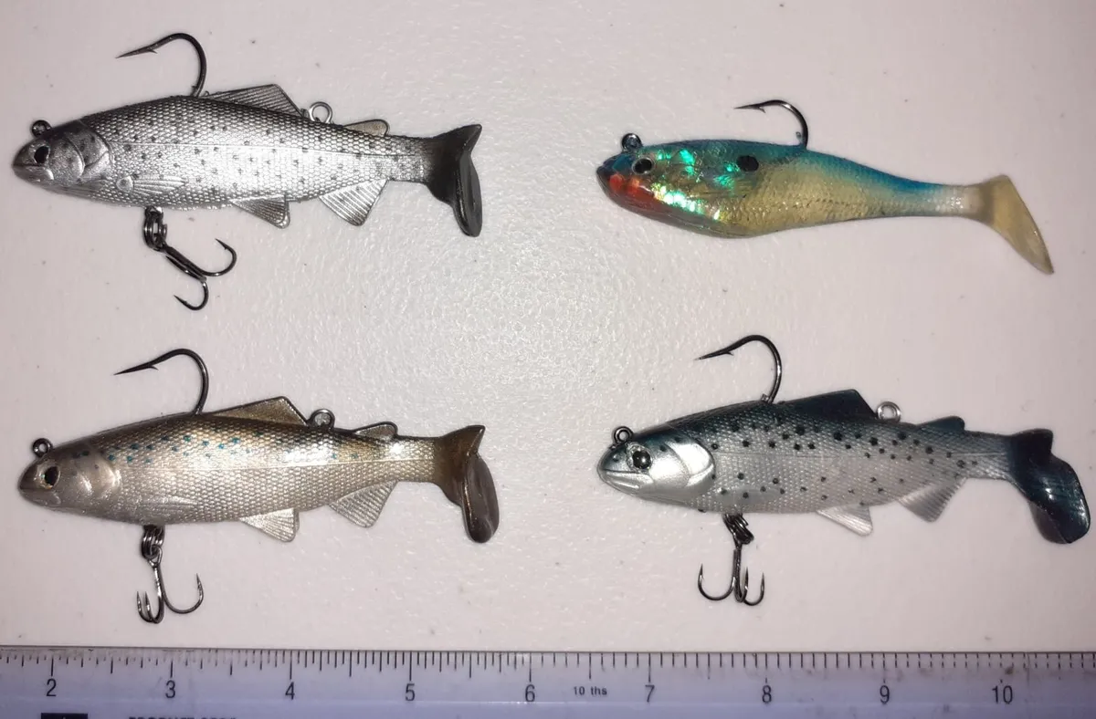 Rubber fish Pike lures 4 number